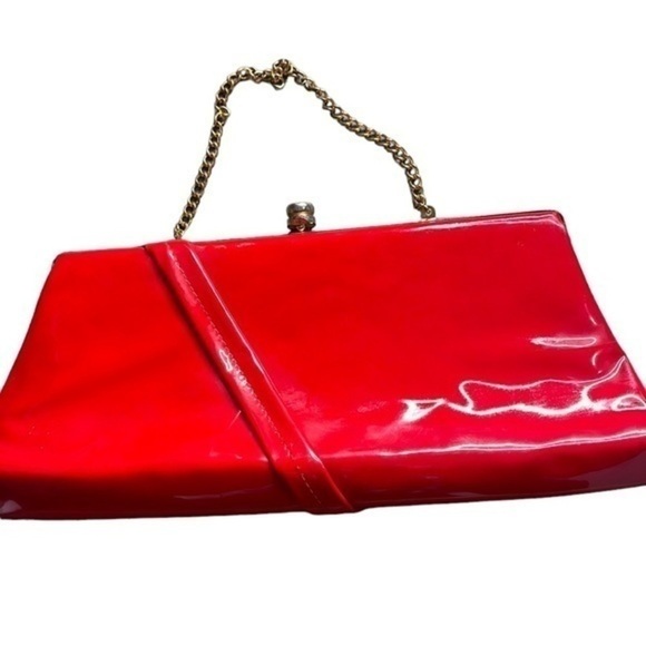 Vintage‎ Red Patten Leather Purse - Picture 2 of 8